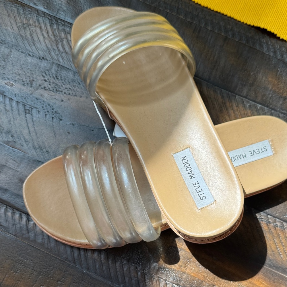 Steve Madden Transparent Slide Sandals